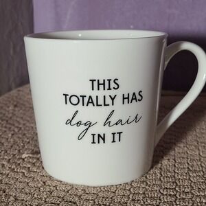 Sips Drinkware Coffee Mug Funny Dog Hair Graphic Ceramic Dog Mom Dog Dad Cup 10o